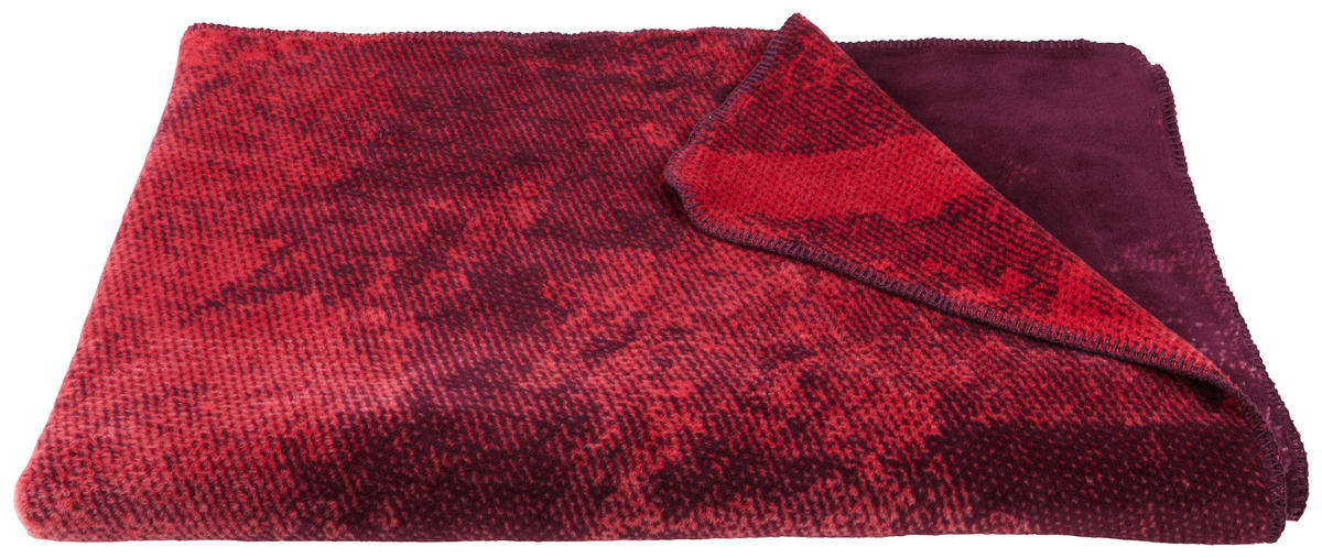 PLÉD, bavlna, 150/200 cm - červená/purpurová, Design, textil (150/200cm) - Novel