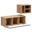 REGALELEMENT Graphitfarben, Eichefarben  135/33/40 cm  - Eichefarben/Graphitfarben, MODERN, Holzwerkstoff (135/33/40cm) - Carryhome