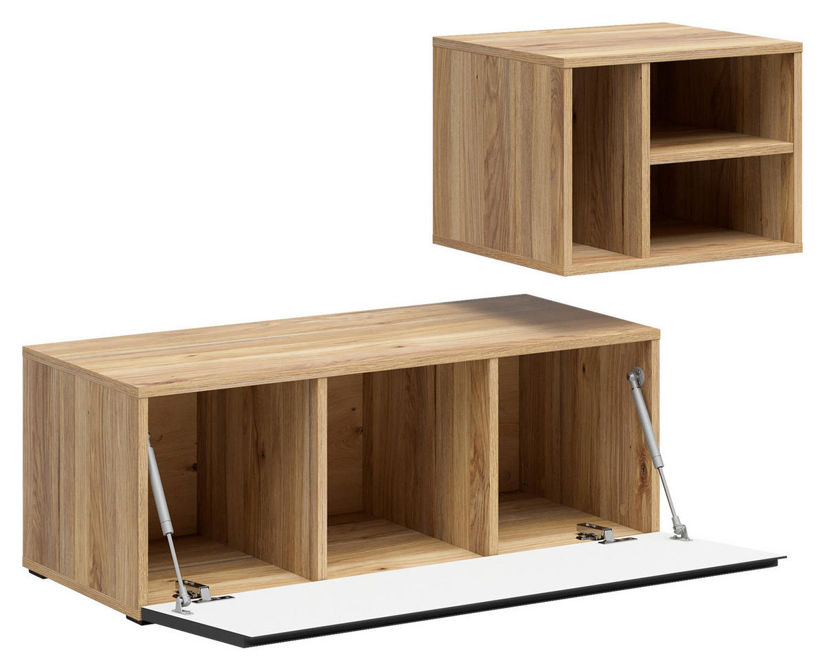 REGALELEMENT  135/33/40 cm Graphitfarben, Eichefarben  - Eichefarben/Graphitfarben, Modern, Holzwerkstoff (135/33/40cm) - Carryhome