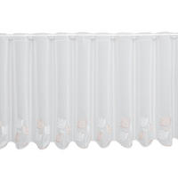 KRATKA ZAVESA           45 cm   roza, bela  - roza/bela, Basics, tekstil (45cm)