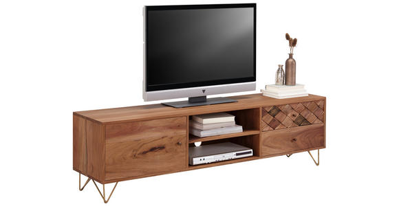 LOWBOARD  in 160/45/35 cm  - Naturfarben, Trend, Holz/Holzwerkstoff (160/45/35cm) - Ambia Home