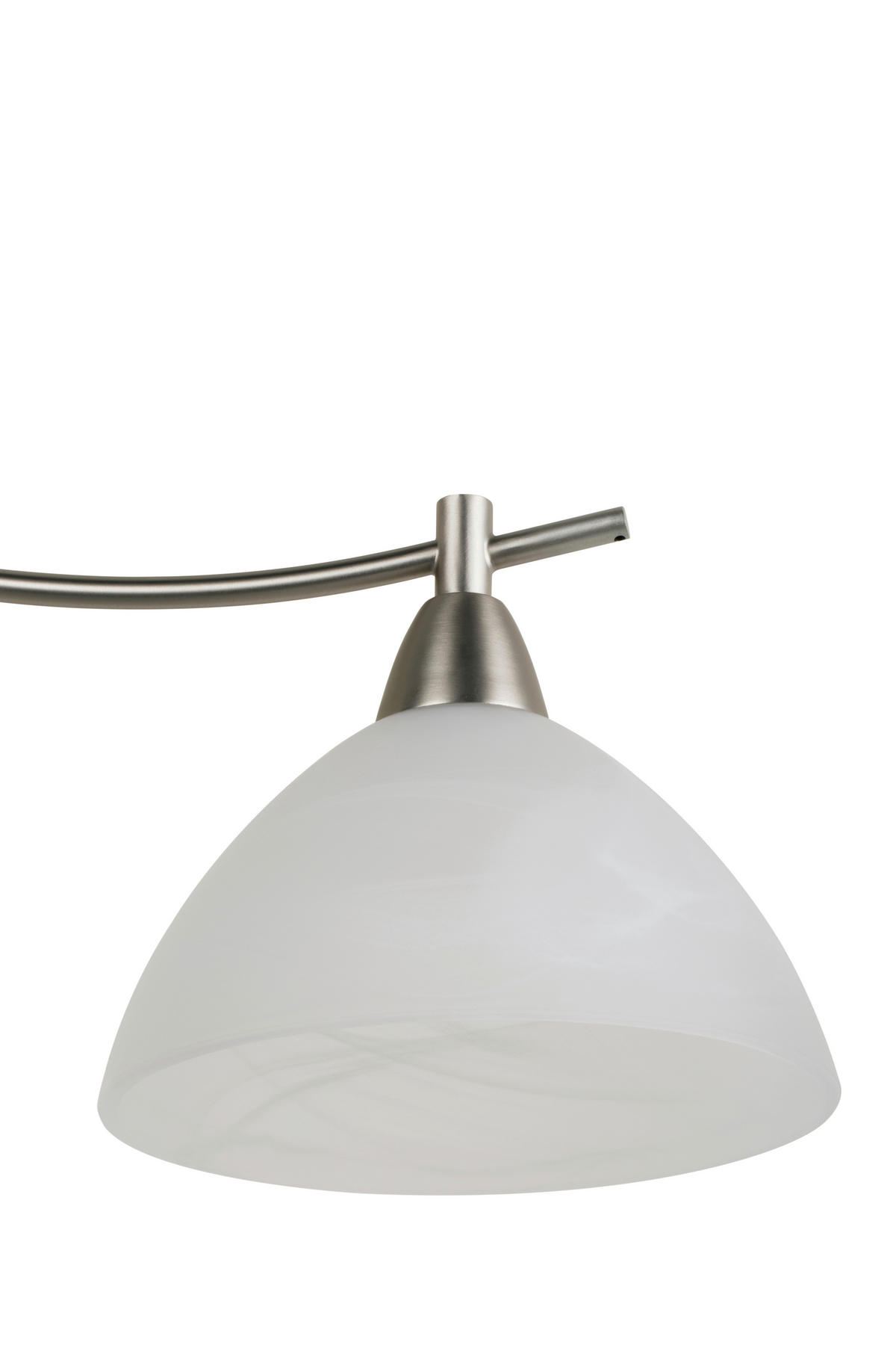 HÄNGELEUCHTE 74/150 cm  - Alabasterfarben/Nickelfarben, KONVENTIONELL, Glas/Metall (74/150cm) - Novel