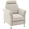 SESSEL in Flachgewebe Beige  - Chromfarben/Beige, Konventionell, Textil/Metall (86/87/93cm) - Beldomo System