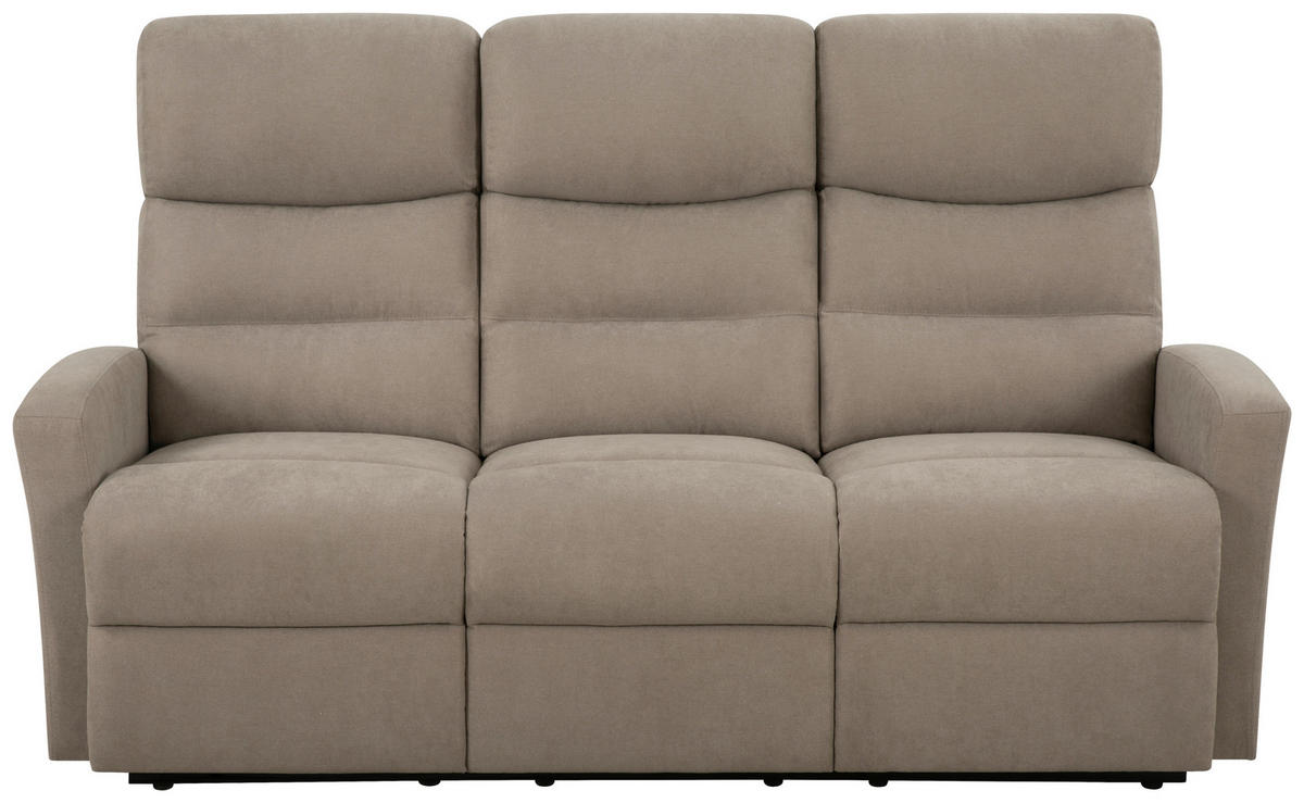 SITZGARNITUR Leinenoptik Taupe  - Taupe/Schwarz, KONVENTIONELL, Textil/Metall - P & B