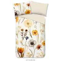 WENDEBETTWÄSCHE Good Morning Renforcé 140/200 cm  - Sandfarben/Ecru, Design, Textil (140/200cm)