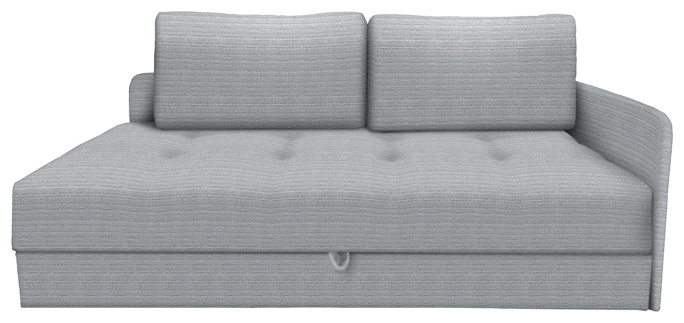 LIEGE in Velours Hellgrau  - Hellgrau/Schwarz, KONVENTIONELL, Kunststoff/Textil (205/80/95cm) - Xora
