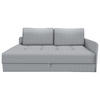 LIEGE in Velours Hellgrau  - Hellgrau/Schwarz, KONVENTIONELL, Kunststoff/Textil (205/80/95cm) - Xora