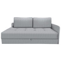 LIEGE in Velours Grau  - Schwarz/Grau, KONVENTIONELL, Kunststoff/Textil (205/80/95cm) - Xora