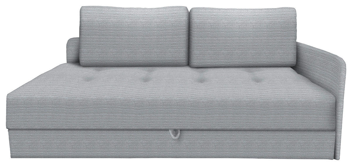 LIEGE in Velours Grau  - Schwarz/Grau, KONVENTIONELL, Kunststoff/Textil (205/80/95cm) - Xora