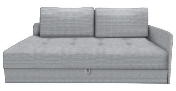 LIEGE in Velours Hellgrau - Hellgrau/Schwarz, KONVENTIONELL, Kunststoff/Textil (205/80/95cm) - Xora