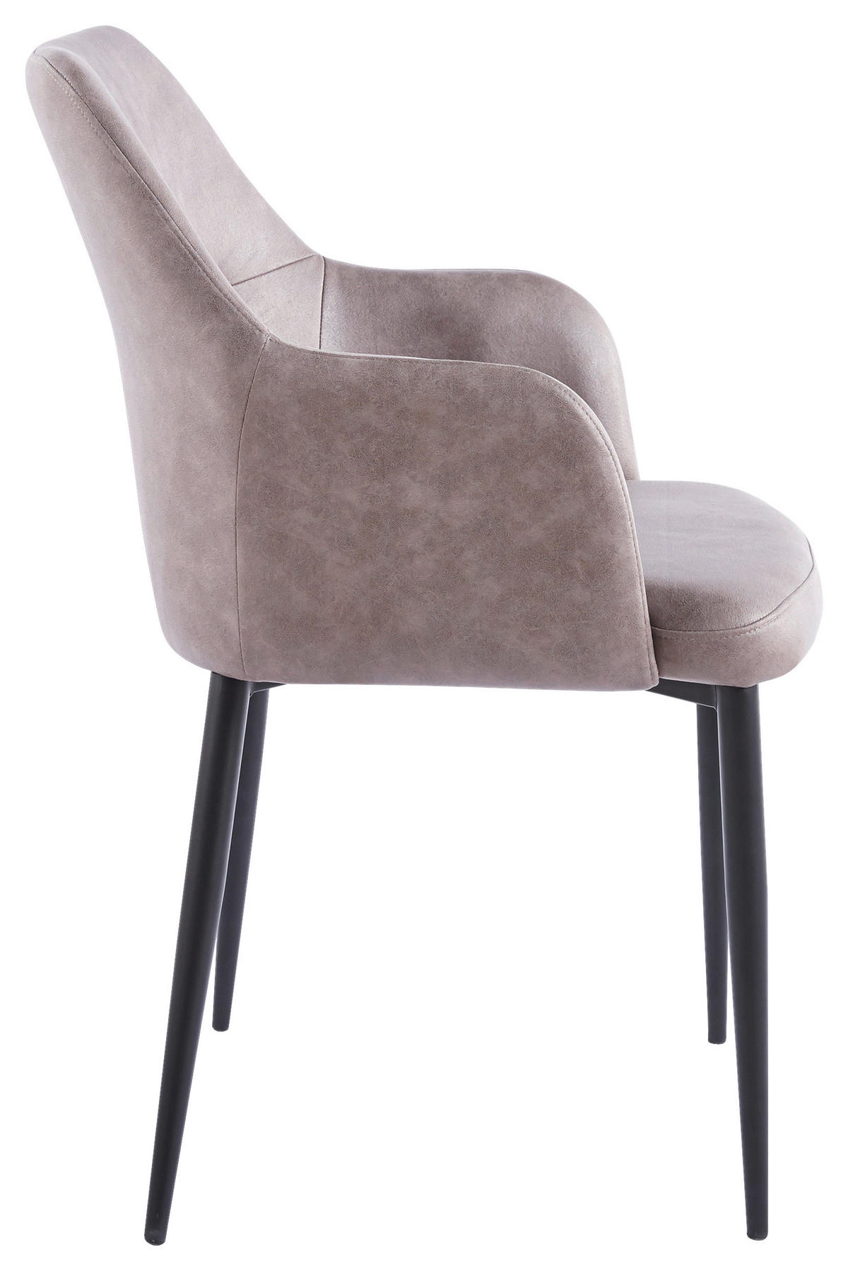 SADA ŽIDLÍ S PODRUČKAMI 2 kusy - šedá/černá, Moderní, kov/textil (55/88/64cm) - MID.YOU