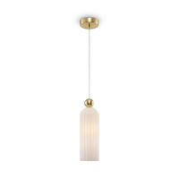 PENDELLEUCHTE Modern 10/34,7 cm   - Goldfarben/Weiß, Trend, Glas/Metall (10/34,7cm) - MAYTONI