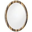 WANDSPIEGEL 60,5/80/2,7 cm    in oval  - Braun, LIFESTYLE, Glas/Holzwerkstoff (60,5/80/2,7cm) - Xora
