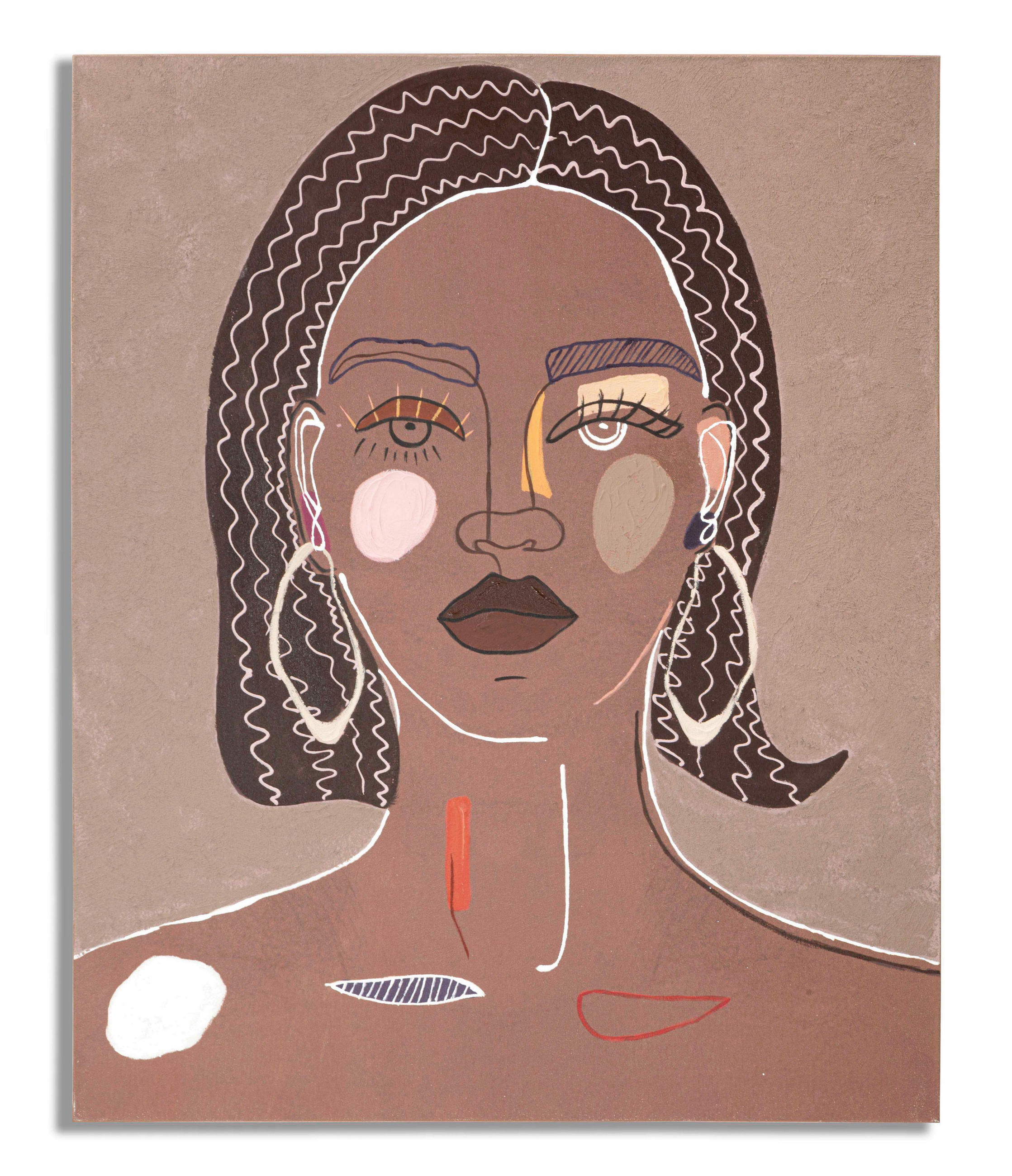 LEINWANDBILD Frauen  - Basics, Holz/Textil (80/100/2.8cm)
