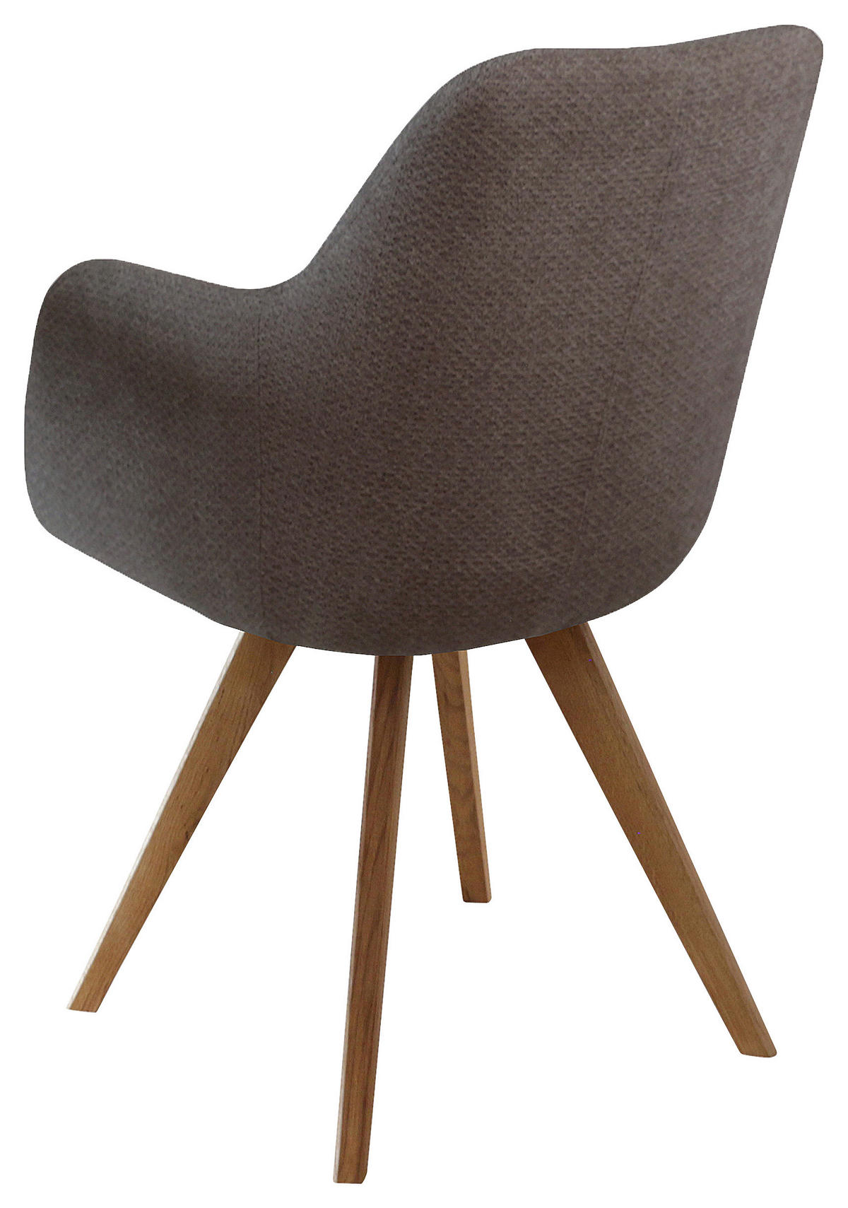 ARMLEHNSTUHL  in Chenille  - Graubraun, Design, Holz/Textil (57/85,5/65cm) - Voleo