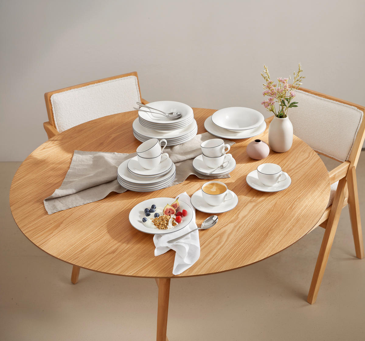 KAVNI SERVIS 18/1  Grey Lines  - siva/bela, Konvencionalno, keramika - Villeroy & Boch