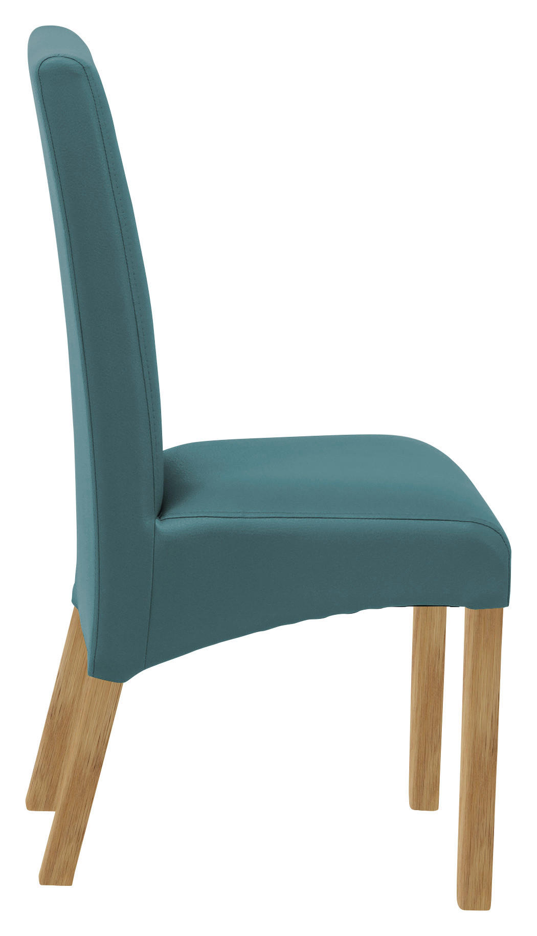 STUHL Lederlook Eichefarben, Petrol - Eichefarben/Petrol, KONVENTIONELL, Holz/Textil (47/102/57cm) - Carryhome