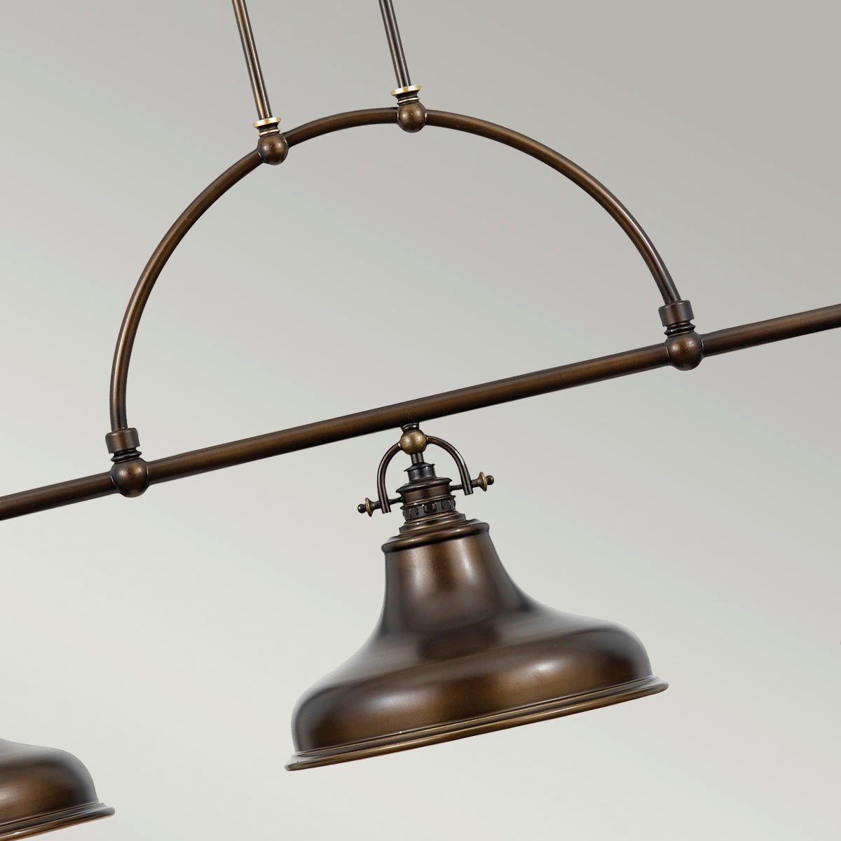 HÄNGELEUCHTE 133.3/34,3/73 cm    - Bronzefarben, Design, Glas/Metall (133.3/34,3/73cm) - Elstead Lighting