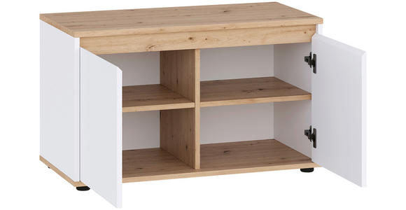 GARDEROBENBANK Malea  in 83,4/50/41,2 cm  - Weiß/Eiche Artisan, MODERN (83,4/50/41,2cm) - Carryhome