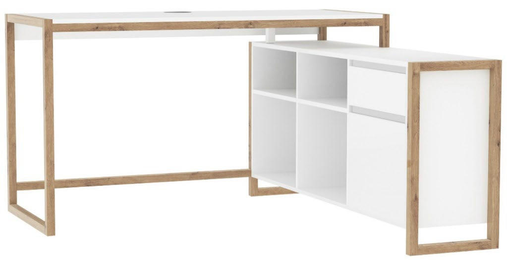 Masă De Birou Pe Colț, 139/139/75 cm, material pe bază de lemn