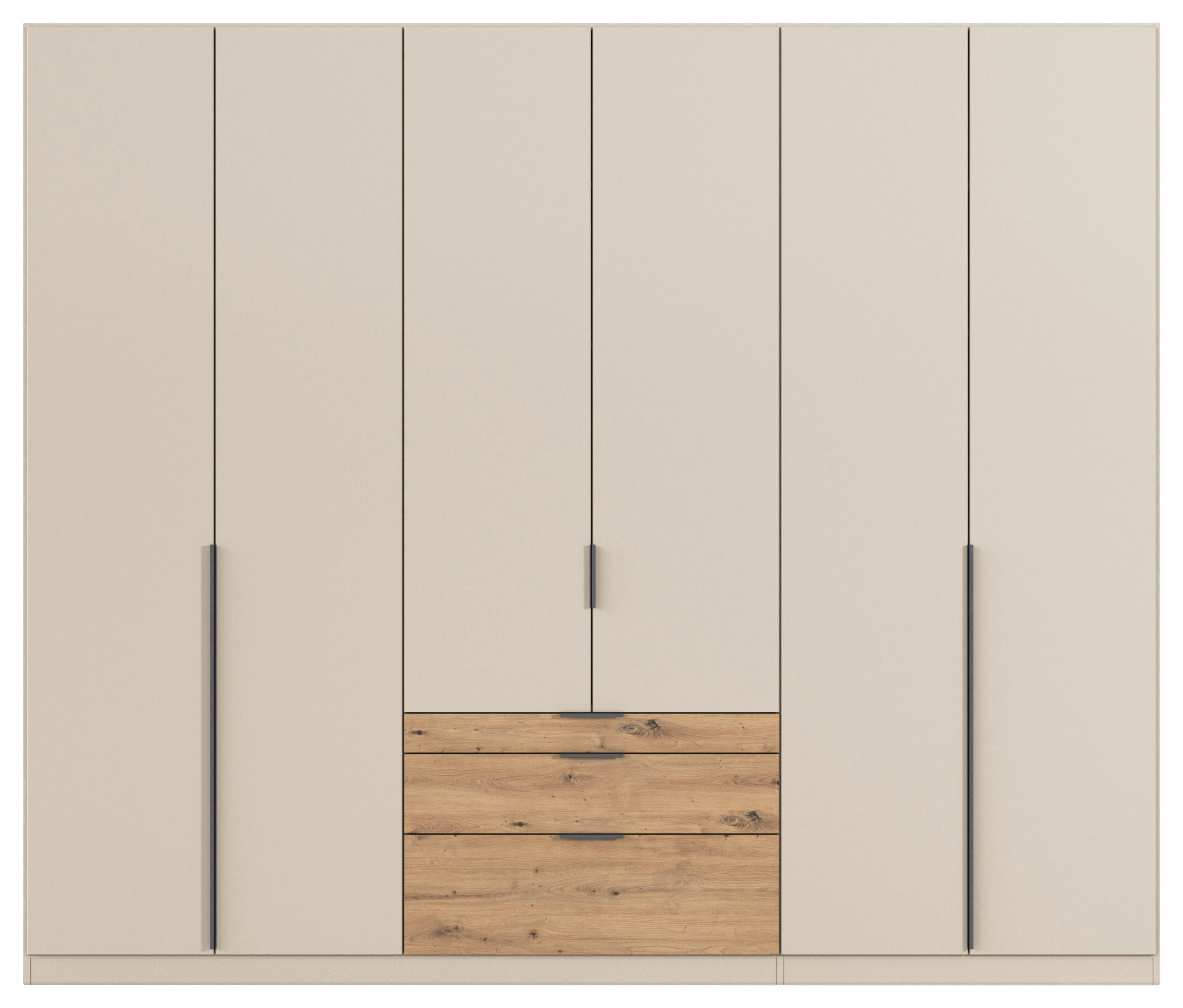 Drehtürenschrank Mit Schubladen 271cm Alabama Super Champagner