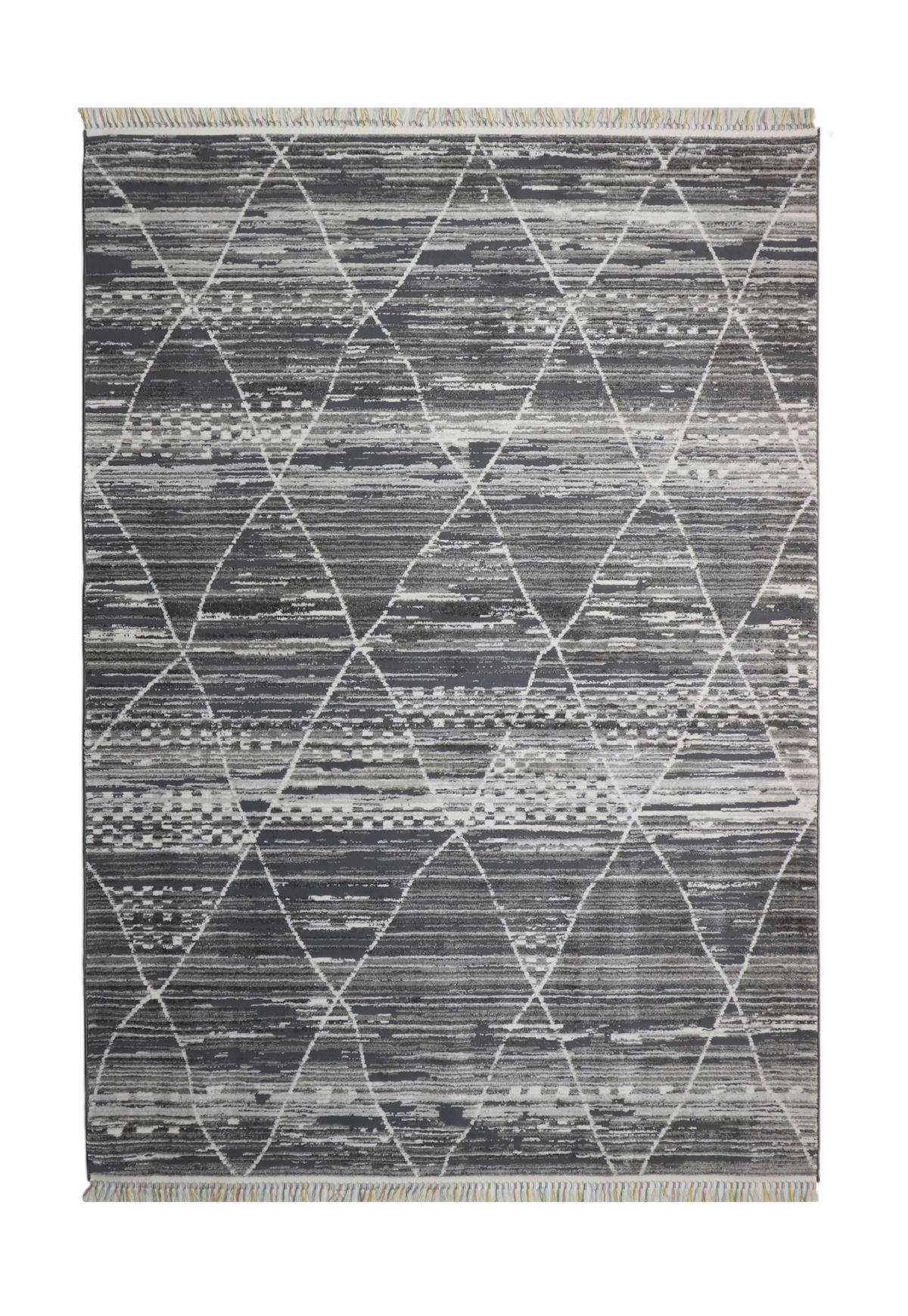 WEBTEPPICH 160/240 cm 4931 Anthrazit, Grau, Weiß  - Anthrazit/Weiß, LIFESTYLE, Textil (160/240cm) - Novel