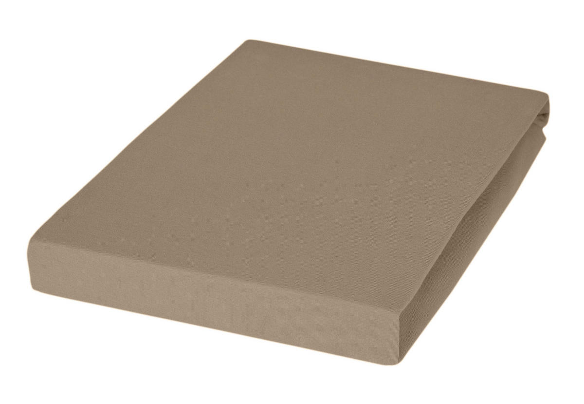 SPANNBETTTUCH Jersey  - Taupe, Basics, Textil (100/200cm) - Janine