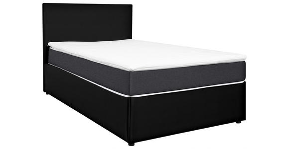 BOXBETT 140/200 cm in Anthrazit, Schwarz - Anthrazit/Schwarz, KONVENTIONELL, Holz/Holzwerkstoff (140/200cm) - Carryhome