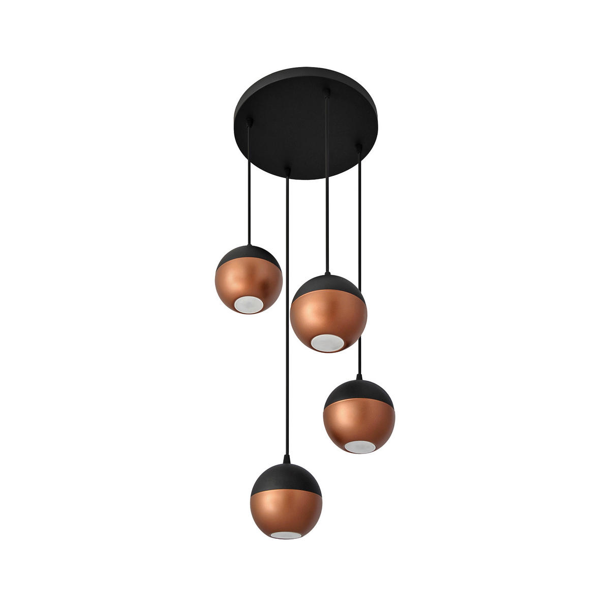 HÄNGELEUCHTE  35/35/90 cm    - Schwarz/Kupferfarben, Trend, Metall (35/35/90cm)