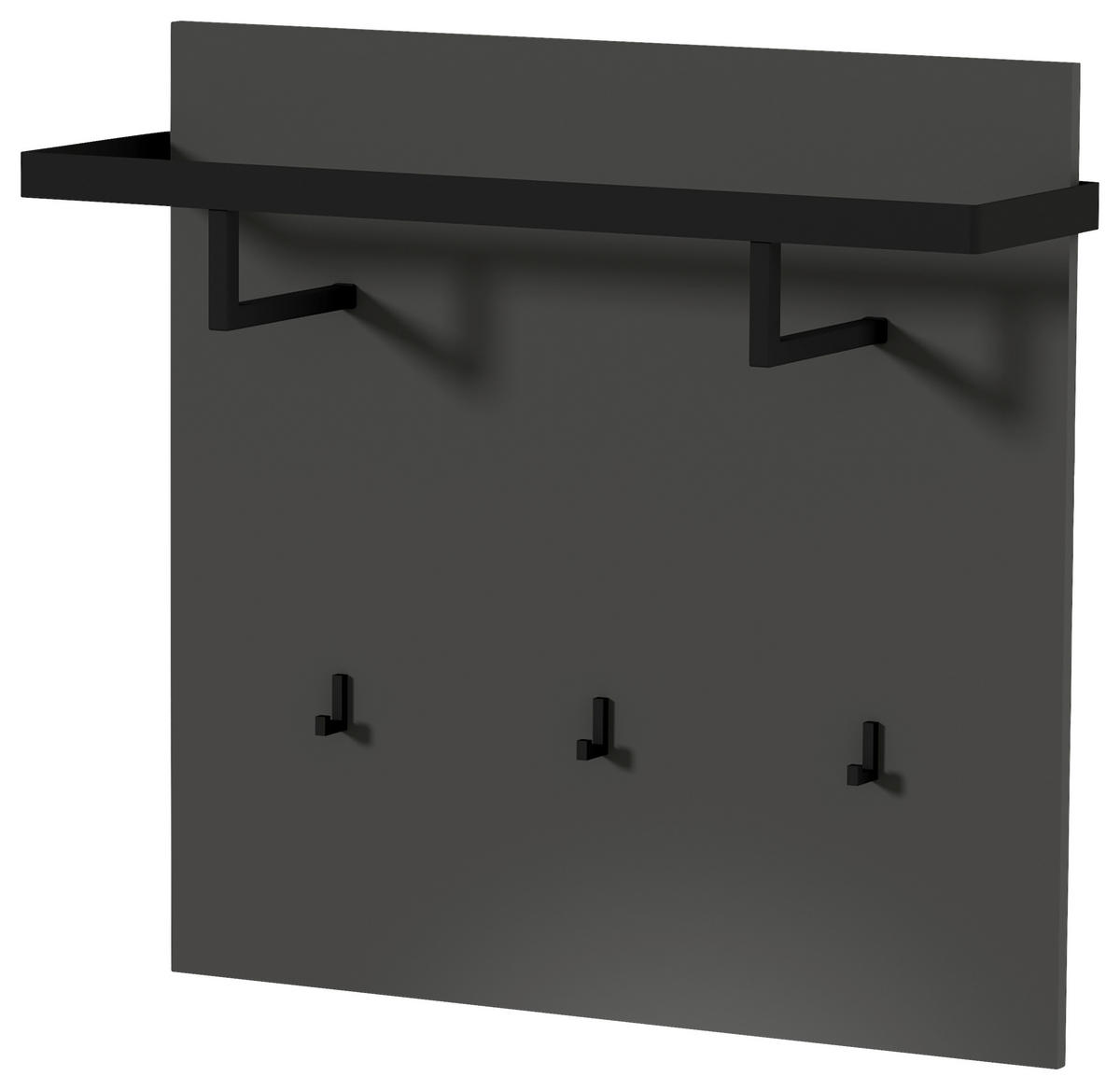 GARDEROBENPANEEL  in 93/88/25 cm  - Anthrazit/Schwarz, Design, Holzwerkstoff (93/88/25cm) - Dieter Knoll