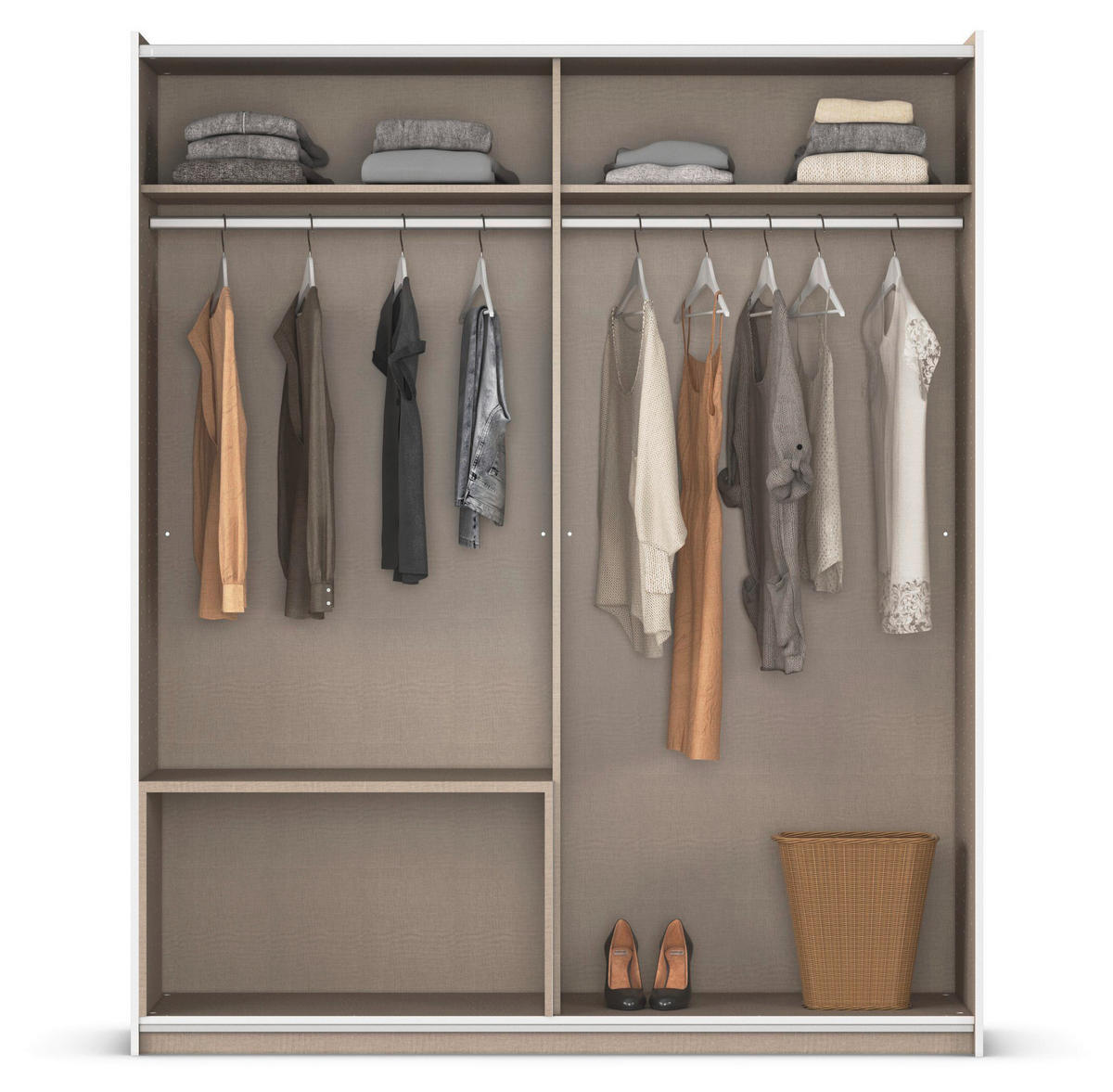 SCHWEBETÜRENSCHRANK in Grau  - Grau, Modern, Holzwerkstoff (175/210/59cm) - Rauch Möbel