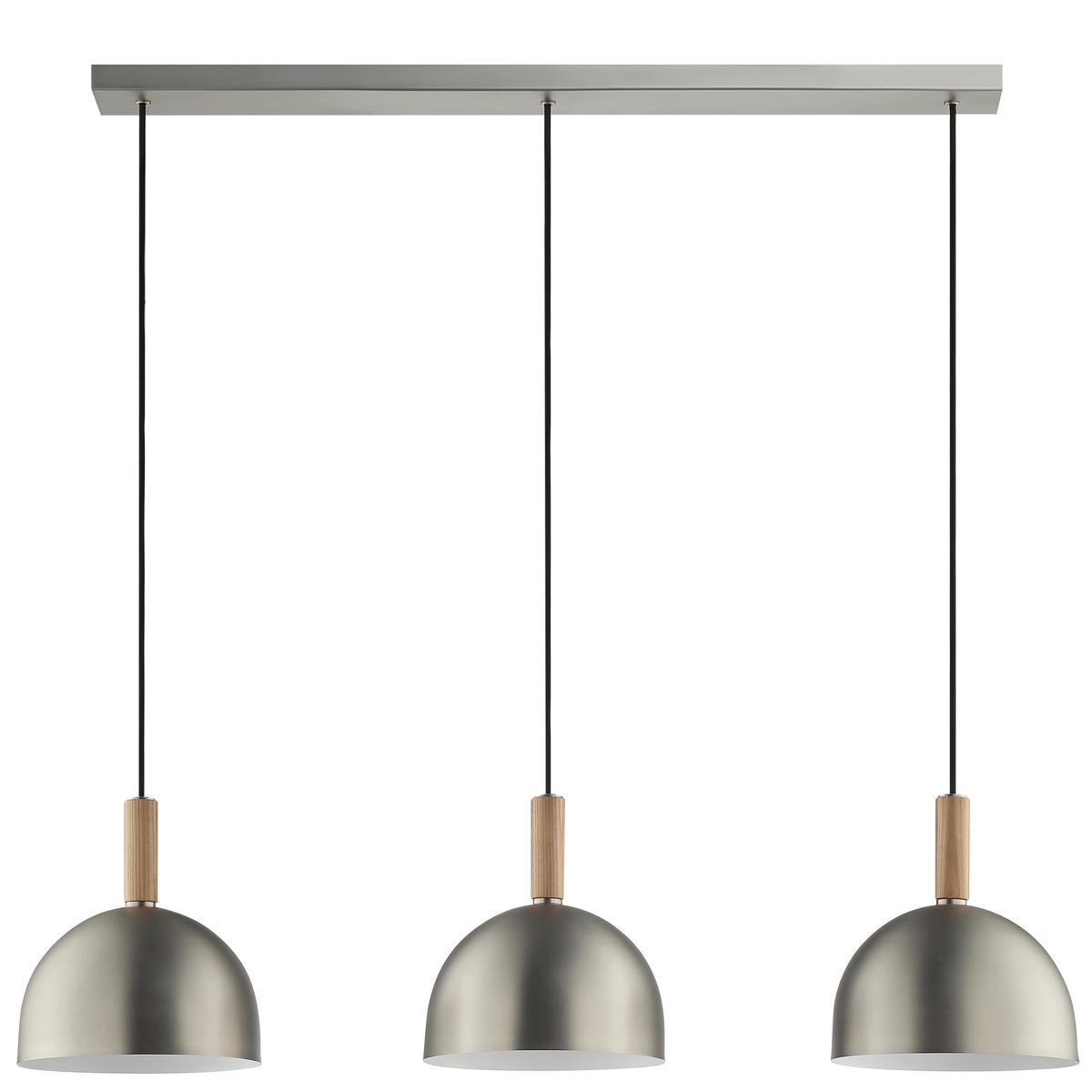 HÄNGLAMPA Skara 98,5/22,5/120 cm  - nickelfärgad/askfärgad, Design, metall/trä (98,5/22,5/120cm)