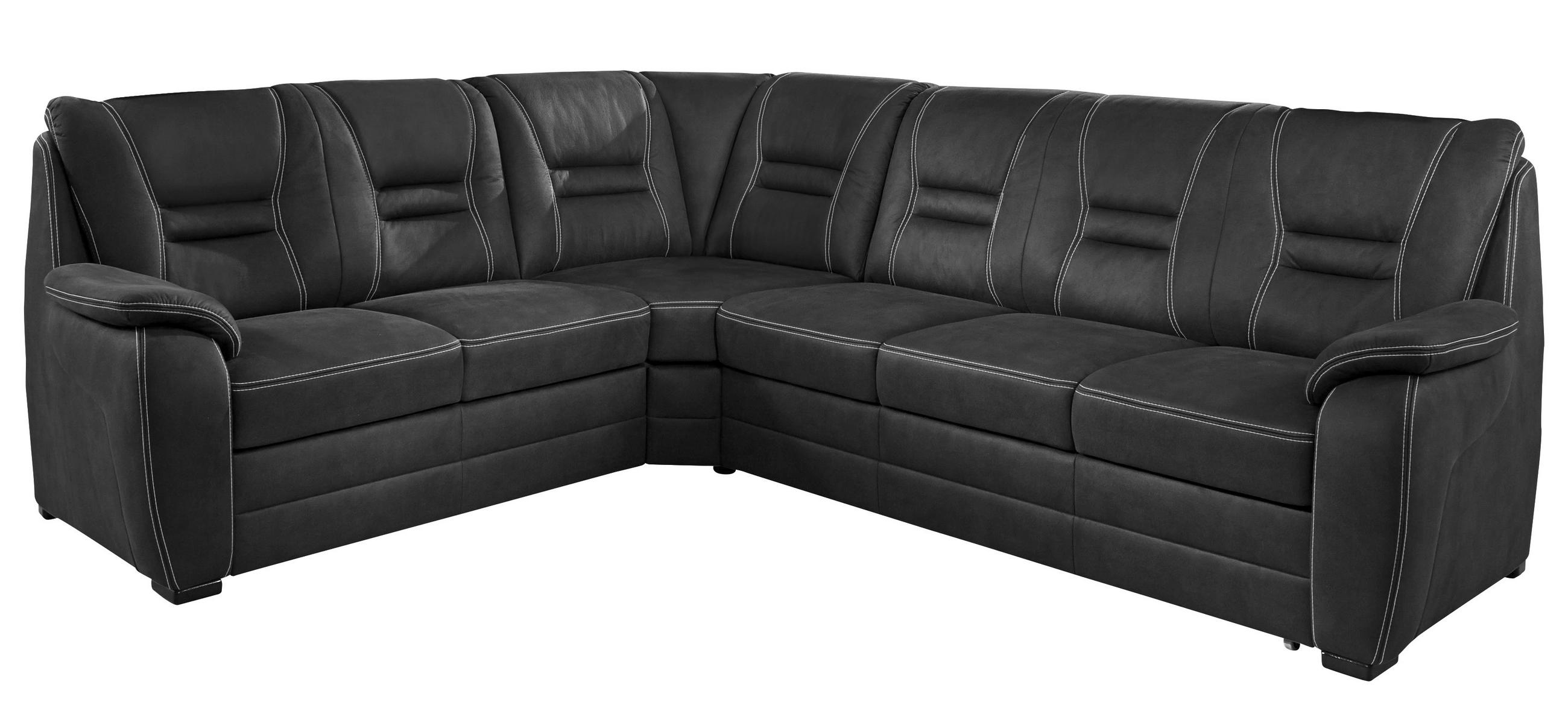 ECKSOFA in Lederlook Grau  234/286 cm  - Beige/Grau, KONVENTIONELL, Holz/Textil (234/286cm) - Beldomo Comfort