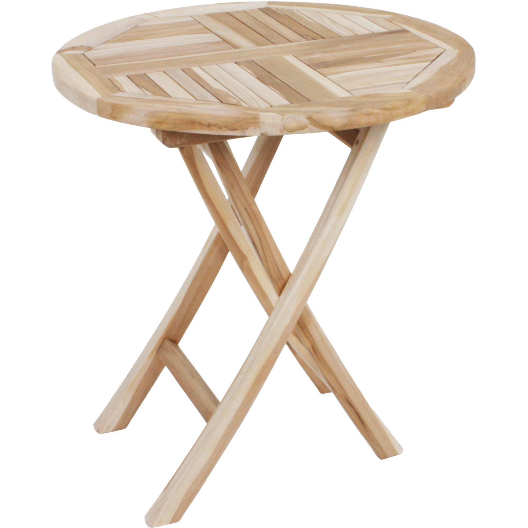 GARTENKLAPPTISCH 70/70/75 cm Holz rund  - Naturfarben, Basics, Holz (70/70/75cm) - Gardenson