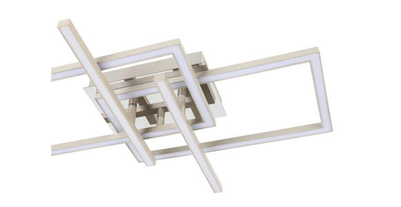 LED-DECKENLEUCHTE 50/43/7,6 cm   - Sandfarben/Chromfarben, Basics, Kunststoff/Metall (50/43/7,6cm) - Novel