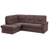 ECKSOFA  in Chenille Braun  185/235 cm  - Schwarz/Braun, KONVENTIONELL, Kunststoff/Textil (185/235cm) - Beldomo Comfort