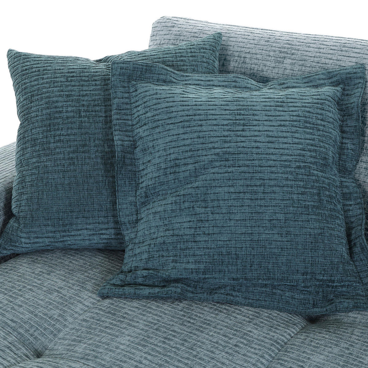 ECKSOFA in Flachgewebe Blau, Petrol  - Blau/Petrol, Konventionell, Holz/Textil (190/270cm) - Carryhome