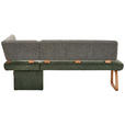 ECKBANK 208/155 cm  in Grün, Dunkelgrün  - Dunkelgrün/Grün, KONVENTIONELL, Holz/Textil (208/155cm) - Venda