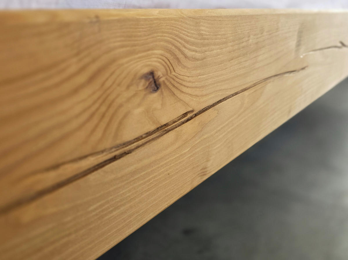 BALKENBETT 200/200 cm,  in Honigeiche,  - Honigeiche/Schwarz, MODERN, Holz/Metall (200/200cm) - Livetastic