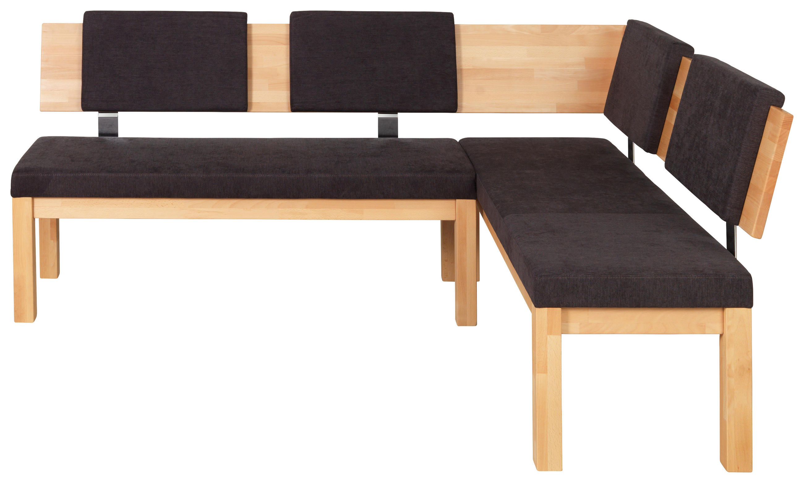 ECKBANK 200/160 cm  in Buchefarben, Dunkelbraun  - Dunkelbraun/Buchefarben, Natur, Holz/Textil (200/160cm) - Cantus