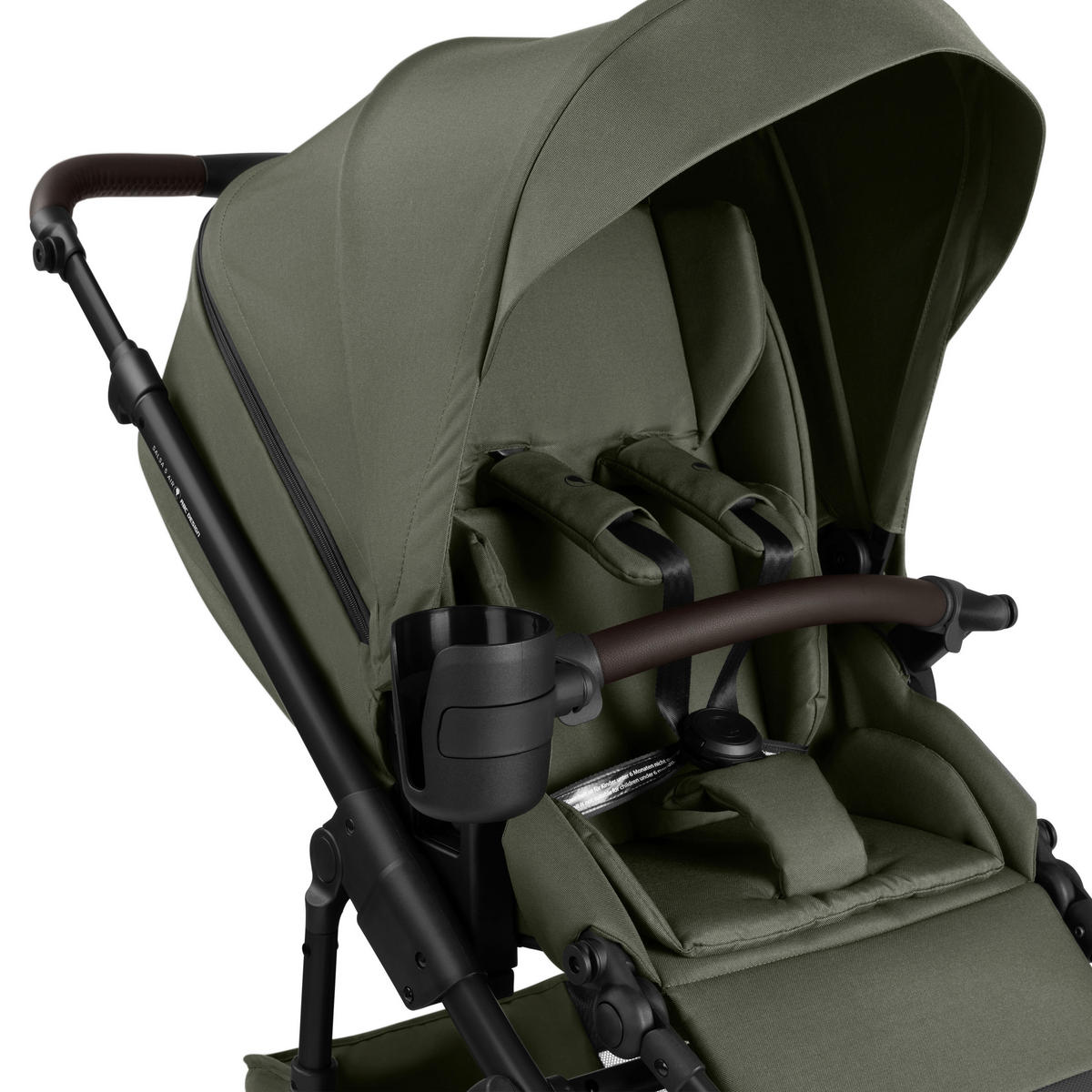 KINDERWAGENSET Salsa 5 Air 3in1 Set Calla  - Schwarz/Olivgrün, Basics, Textil/Metall (63/118/95.5cm) - ABC Design