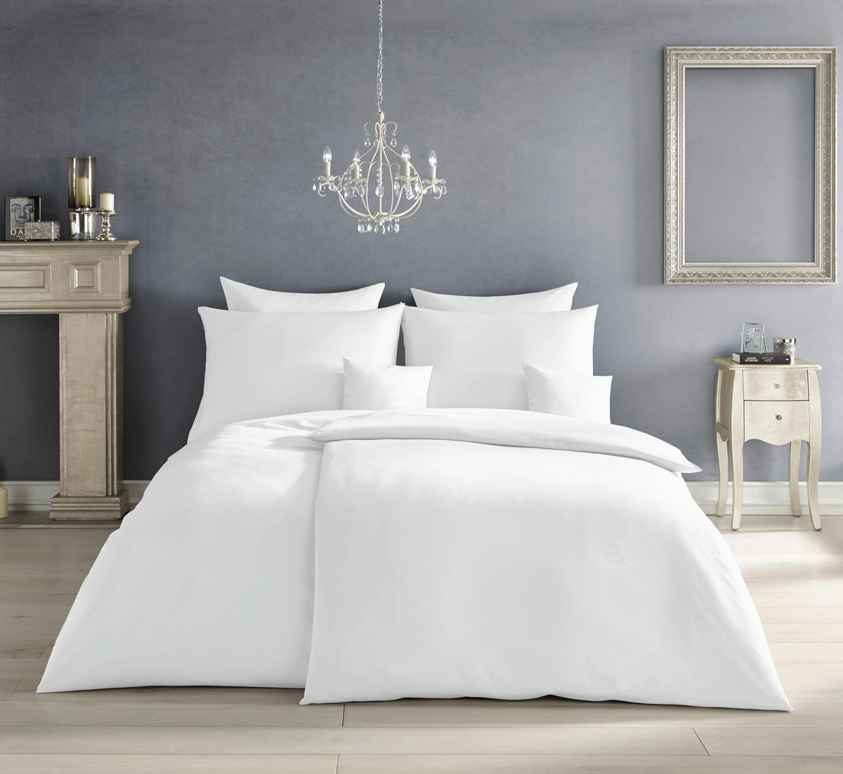 BETTWÄSCHE Satin 155/220 cm  - Silberfarben, Basics, Textil (155/220cm) - Fleuresse
