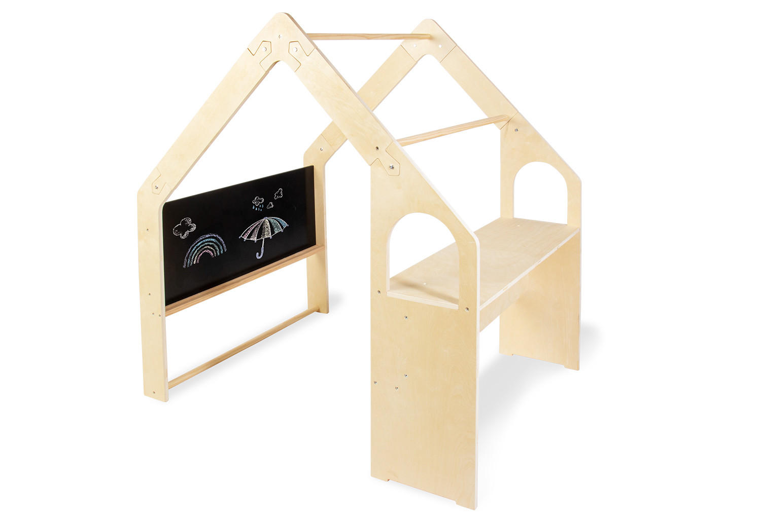 SPIELHAUS 119/122/94 cm Thilda  - Birkefarben/Kieferfarben, Basics, Holz (119/122/94cm) - Pinolino