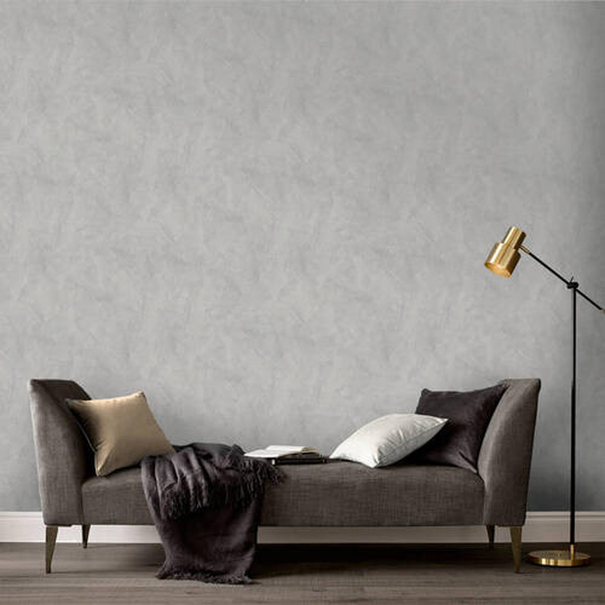 VLIESTAPETE  - Grau, Basics, Papier/Kunststoff (53/1000cm) - Xora