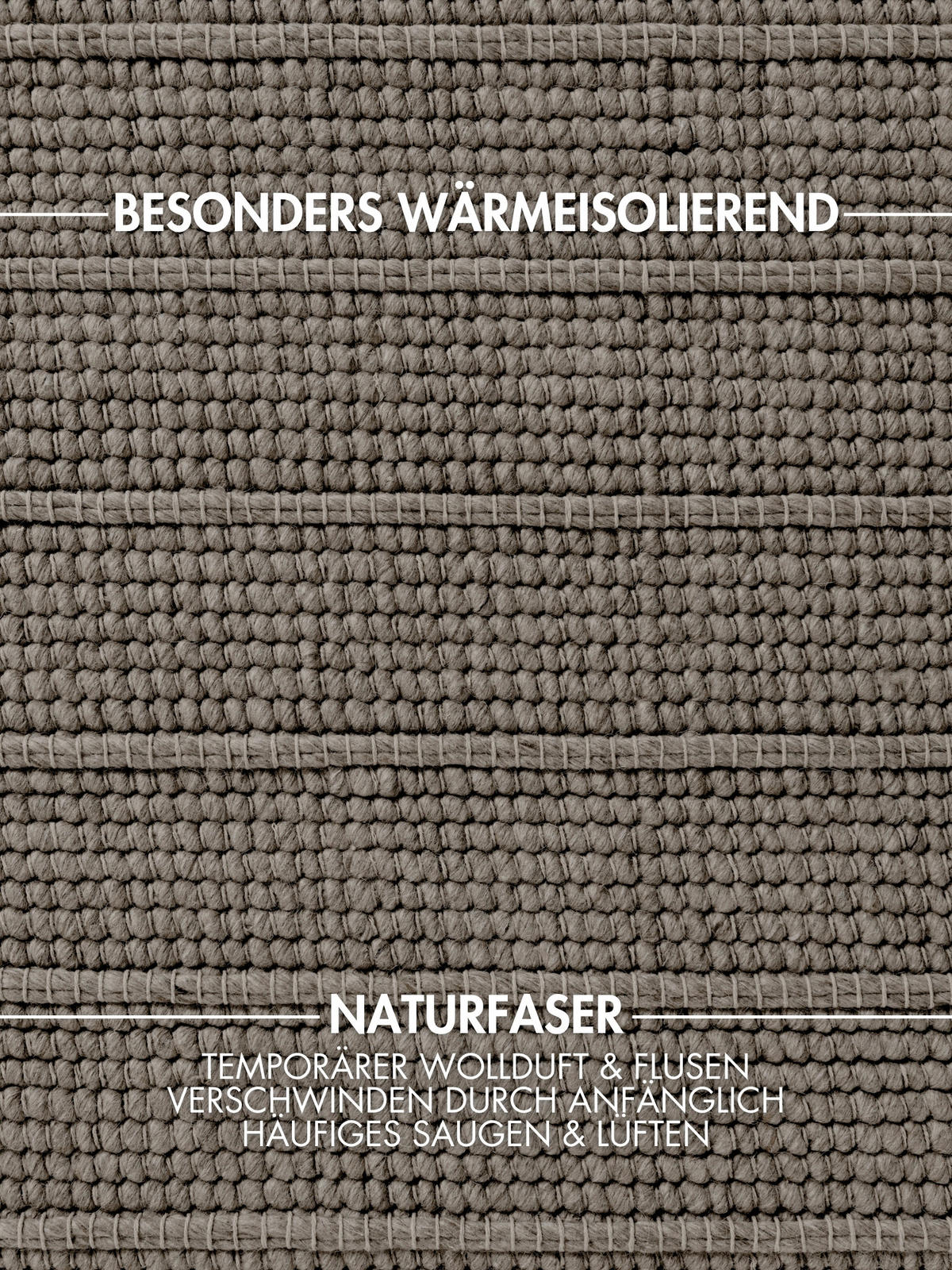 WOLLTEPPICH 80/250 cm Camden Grau, Dunkelbraun rechteckig  - Dunkelbraun/Grau, KONVENTIONELL, Textil (80/250cm) - Ted Baker