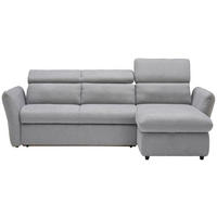 KUTNA GARNITURA tekstil  svijetlo siva   - svijetlo siva/crna, Design, tekstil/plastika (240/172cm) - Stylife