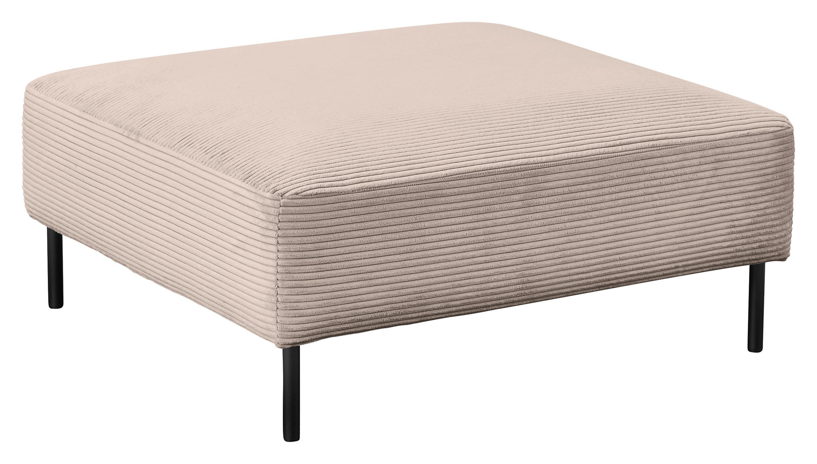 HOCKER in Textil Taupe  - Taupe/Schwarz, Design, Textil/Metall (100/41/100cm) - Johann Jakob