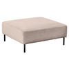HOCKER in Textil Taupe  - Taupe/Schwarz, Design, Textil/Metall (100/41/100cm) - Johann Jakob