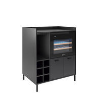 BARSCHRANK in Schwarz  - Schwarz, Trend, Holzwerkstoff/Metall (90/105/58cm) - MID.YOU