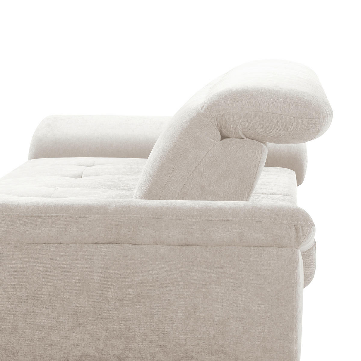 ECKSOFA  Webstoff Sandfarben  - Sandfarben/Schwarz, Design, Textil/Metall (268/195cm) - Livetastic